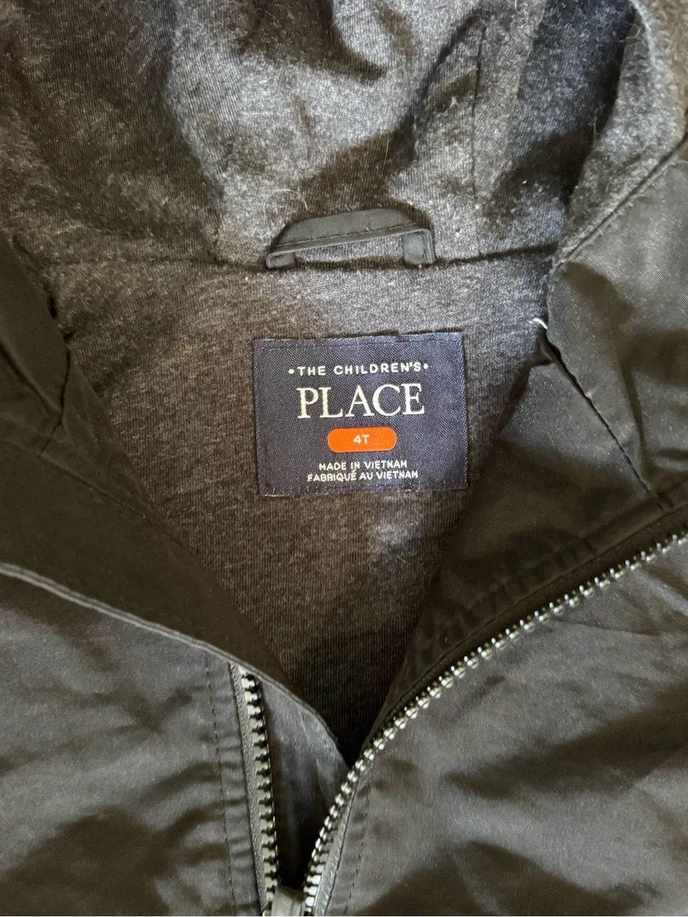 The Children's Place Black Hooded Zip-Up Jacket